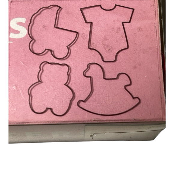 2010 Sunny Side Up Bakery Metal Baby Shower Set Cookie Cutters NEW! Mom To Be - Picture 3 of 5